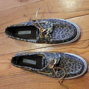 Leopard Sperry boat shoes